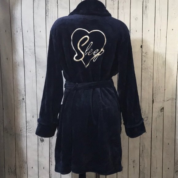 Sonoma Other - NwoT Sonoma super soft faux fur robe Glitter SLEEP embroidered on back